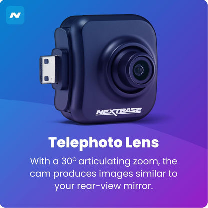 Dash Cam Add-On Rear View Exterior Camera Compatible 322GW 422GW 522GW 622Gw-Black