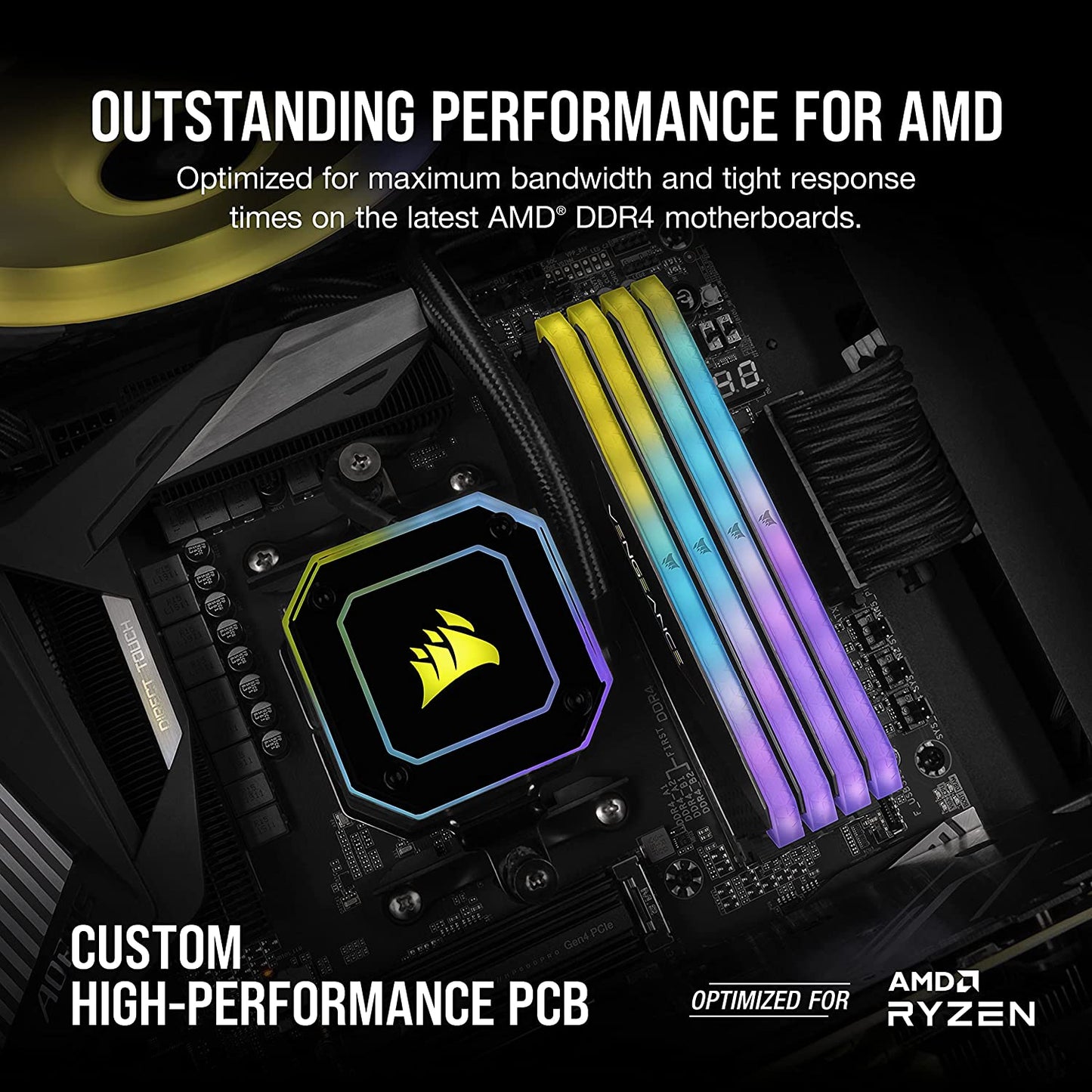 Vengeance RGB RT 32GB (2X16Gb) DDR4 3600 (PC4-28800) C18 1.35V Desktop Memory