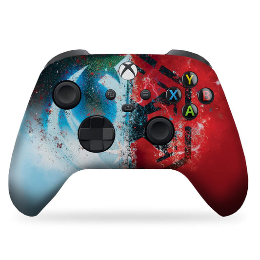Jeddi Sith Custom X-Box Controller Wireless Compatible with X-Box One/Series X/S Proudly Customized in USA with Permanent HYDRO-DIP Printing (NOT JUST a SKIN)